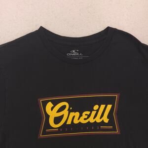 ONeill Casual Crew Neck Short Sleeve Graphic T Shirt Mens Size Large L Black
